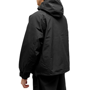 Veste matelassée noire à capuche pour homme, imperméable, fermeture éclair, style décontracté, coupe classique, en polyester, avec col montant - Product Image 3