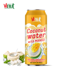Mango Flavored <b>Filtered</b> Coconut <b>Water</b> 490ml for Can NFC Tropical Juice Free Sample Export Factory Competitive Price <b>Bottle</b> - Product Image 1