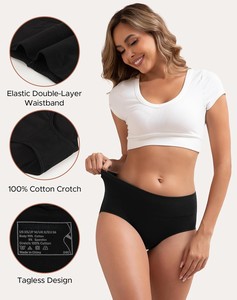 Braguitas de Bikini para Mujer, Algodón y Elastano, Cómodas, Transpirables, Elásticas, Ecológicas, de Secado Rápido, Ropa Interior para Uso Diario, ODM - Product Image 3