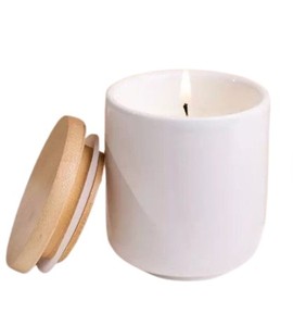 Pot à bougie marron avec couvercle métallique pour bougies en cire de soja et rangement – Pot à bougie unique pour bougies parfumées - Product Image 3