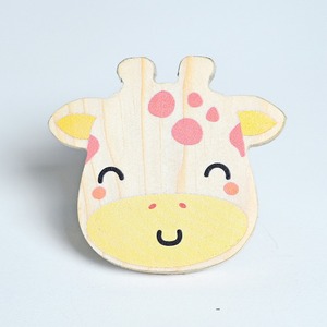 Poignées de tiroir et poignées de porte en bois de pin faites à la main, motif visage de girafe, blanches, pour commodes, armoires et meubles de cuisine - Product Image 3