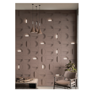 Panneau mural 3D minimaliste en MDF avec design géométrique pour la décoration intérieure insonorisante