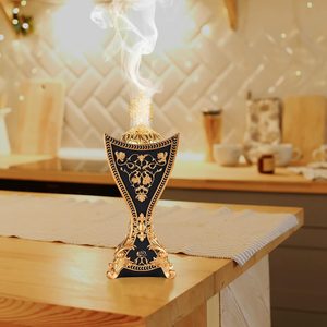 Traditional Metal Bakhoor <b>Incense</b> <b>Burner</b> Arabic Design for Oud Chips Home Aroma and Middle Eastern Decor Religious Eco-Friendly - Product Image 6