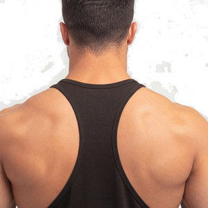 Débardeur de sport pour homme à manches tombantes, respirant, léger, pour l'entraînement, avec logo personnalisé - Product Image 4