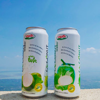 Bebida de Agua de Coco Pura de Vietnam, 16.5 Onzas Líquidas, Bebidas de Coco Enlatadas, Exportador, OEM/ODM, Muestra Gratuita, Marca Privada, Bebidas de Agua de Coco