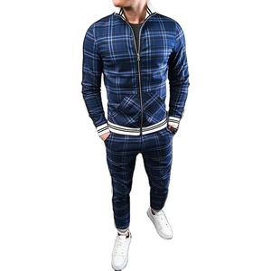 Survêtements à capuche à fermeture éclair décontractés pour hommes Nouveau sweat-shirt à carreaux imprimé 3D d'automne Taille XL Polaire Confortable Vêtements pour hommes pour l'hiver - Product Image 6