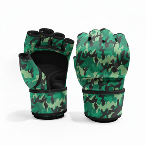 Gants de combat MMA sans doigts, tendance et élégants, 12 oz, camouflage, pour l'entraînement, le grappling et la boxe, respirants, protection des mains pour les sports - Product Image 3