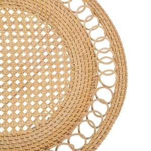 Assiettes de présentation en rotin et sets de table en jute faits main, qualité standard créative, forme et taille personnalisées pour événements - Product Image 3