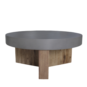 Table basse en bois et béton pour un style de vie minimaliste, produits en gros, emballage personnalisé disponible - Product Image 3