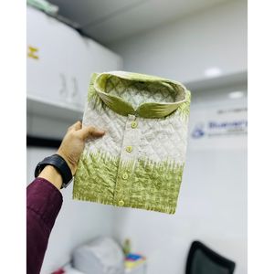 ชุดผ้าฝ้ายปักลายสำหรับผู้ชายสีขาว - Product Image 2