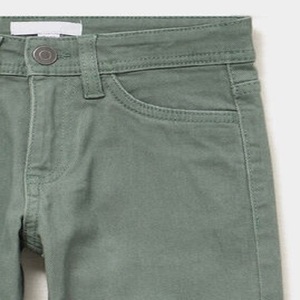 Pantalon en coton slim fit pour garçons, gris foncé, décontracté, avec fermeture éclair et passants de ceinture, pantalon de tous les jours, coupe confortable - Product Image 3