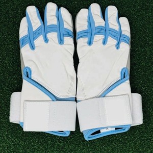Full Finger PU <b>Gloves</b> White Blue Hook And Loop Closure Non Slip Unisex Outdoor All Seasons - Product Image 1