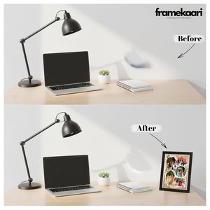 Solid Wood Handmade Simple Modern Vintage Vertical <b>Wall</b> Mount Tabletop Lightweight Full Color <b>Photo</b> <b>Frame</b> Home Decor - Product Image 2