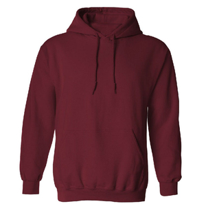 Sweat-shirt à capuche en molleton vert foncé pour homme, coupe classique, pull décontracté avec poche, couleur unie, tricoté, manches longues, vêtement d'automne - Product Image 3
