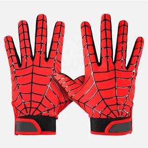 Gants de football américain super adhérents noirs avec fermeture au poignet, antidérapants pour receveurs et gardiens de but - Product Image 4