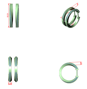 Pendientes de Aro de Oro Blanco con Diamantes Cultivados en Laboratorio, Corte Redondo, Chapados en Rodio, Joyería de Lujo para Regalo - Product Image 5