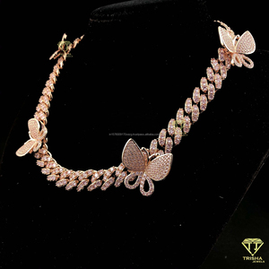 Nueva Cadena Cubana de Plata de Ley 925 con Incrustaciones de Diamantes Moissanite en Oro Amarillo y Oro Blanco, Estilo Hip Hop, Certificada - Product Image 3