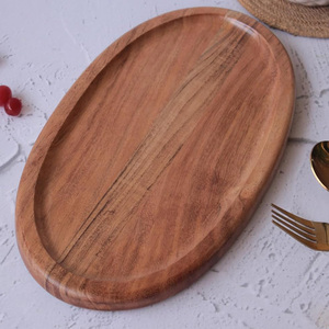 Plateau décoratif et plateau en bois d'acacia durable de qualité supérieure robuste pour la cuisine et la salle à manger servant des collations bonbons Desserts et aliments - Product Image 4