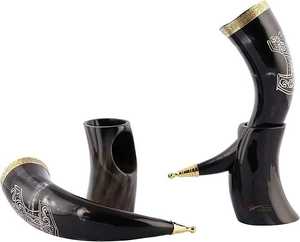 Cuerno Vikingo Personalizado y Ecológico para Beber, Grabado con Iniciales, para Eventos de Reenactación Histórica y Festivales Nórdicos - Product Image 1