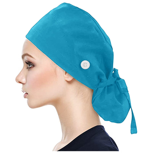 Hospital Doctors Surgical <b>Cap</b> Unisex Woven Cotton Custom Logo Elastic Adjustment Hospital Accessories - Product Image 1