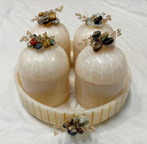 Ensemble de pots à fruits secs en résine de qualité supérieure, faits à la main, écologiques, peints à la main, au design antique, au meilleur prix - Product Image 3