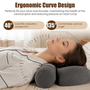 Almohada Cervical USB con Calefacción y Espuma Viscoelástica de Cero Presión, con Máscara para Ojos y Adaptador, para Alivio del Dolor, Ideal para Viajes - Product Image 2