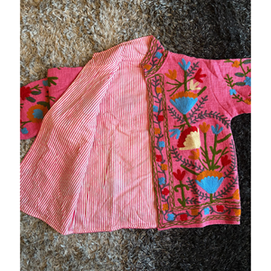 Bohemian Suzani Embroidered <b>Jacket</b> for <b>Women</b> Handcrafted Ethnic Outerwear - Product Image 5