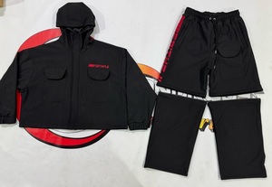 new arrival 2026 fully custom Softshell Blank Nylon detachable Windbreaker Jacket and Pant Two Piece Set <b>Men</b> Hooded Windbreaker - Product Image 5