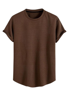 T Shirt for <b>Men</b> Poly Cotton | Textured Oversized Fit Man t-Shirt | Round Neck <b>Half</b> <b>Sleeve</b> <b>Men</b> t-Shirt's (Available in Plus Size) - Product Image 4