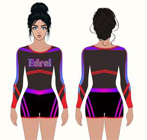 Uniformes de Porristas Personalizados de Alta Calidad, Transpirables y Cómodos, con Impresión por Transferencia de Calor, para Equipos Allstar Elite - Product Image 4