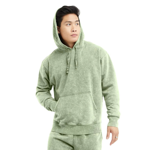 Wholesale Vintage Washed Heavyweight 100_ Cotton French Terry Hoodies Oversized Pullover Embroidered Screen Print Pocket Winter - Product Image 1