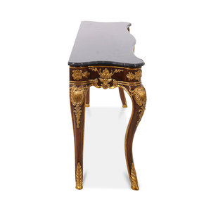 Table console en acajou massif de luxe artisanale pour salon, hôtel, appartement - Product Image 4