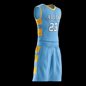 Nuevos Conjuntos de Uniformes de Baloncesto Unisex Personalizados de Calidad Superior, 100% Poliéster, Elásticos en Cuatro Direcciones, con Rayas Impresas, Transpirables y Anti-UV - Product Image 5