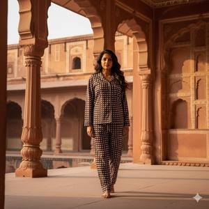 Conjunto de Pijama Deportivo de Manga Larga para Mujer, 100% Algodón, Secado Rápido, Suave y Transpirable, Ropa de Dormir para Verano - Product Image 2