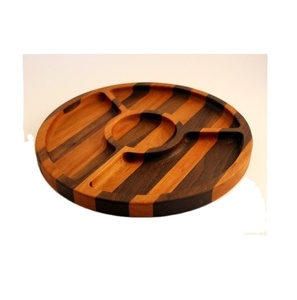 Ensemble de plateaux carrés en bois de haute qualité en forme de feuille plateau de service de différentes tailles grossiste approvisionnement direct plateau de nourriture assiette de SCI - Product Image 5