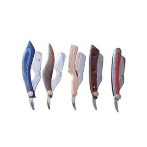 Porte-lame de rasoir de barbier à lame droite pour usage personnel ou en salon, lames à bord unique, type 2-en-1, haute qualité Subhan - Product Image 5