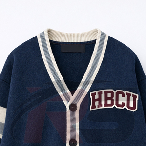 Suéter Cárdigan Universitario Personalizado HBCU, Estilo Urbano, Ecológico, con Logotipo Universitario, Tejido, con Botones, 100% Algodón - Product Image 2