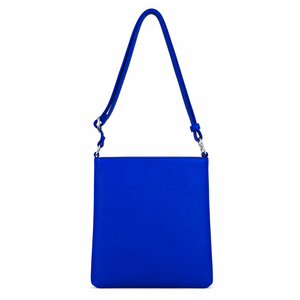 Zeta Phi Beta Sorority Blue PU Leather Crossbody Messenger Bag Dual Zipper Pockets <b>Adjustable</b> Shoulder Strap Greek Letter Emblem - Product Image 4