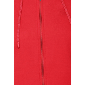 Ensemble de survêtement pour femmes, rouge, à capuche, manches longues, fermeture éclair, couleur unie, style sportif, matière polyester respirante, vêtements d'automne - Product Image 6