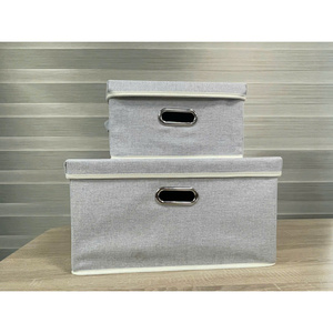 Caja de Almacenamiento Plegable de Tela Azul MA49L, 45x35x24cm, 1.3kg, para Ropa, Juguetes y Accesorios, Organización en Armarios y Espacios de Vida - Product Image 2