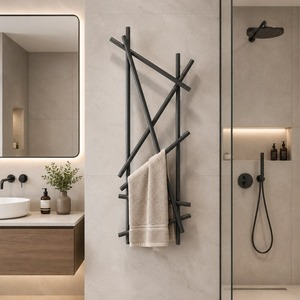 Porte-serviettes mural moderne ondulé en métal, barre à serviettes pour salle de bain, accessoires de salle de bain pour la maison et l'hôtel - Product Image 6