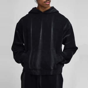 <b>Men</b> <b>Hoodie</b> & Sweatpants <b>Set</b>, Acid Wash Street Wear Casual Tracksuit - Product Image 6