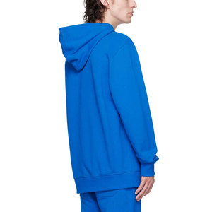 Sweat à capuche entièrement zippé avec impression en relief personnalisée, unisexe, coupe oversize, couleur unie, pull décontracté en polaire pour l'automne - Product Image 2