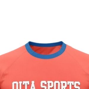 Unisex Coral Teal Sublimation Netball <b>Shirt</b> <b>Polyester</b> Short Sleeve Sportswear Athletic Team Uniform Competition Apparel - Product Image 5