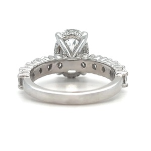 Diamants ovales certifiés IGI, or blanc pur 14 carats - Product Image 2