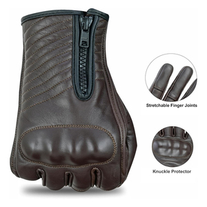Wholesale Motorbike Riding Protection Racing Gloves Anti Slip Cowhide Protection Motorbike Outdoor Sports Gloves - Product Image 3