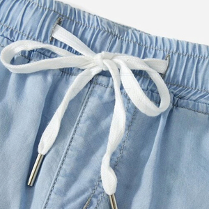 Shorts pour femmes, vêtements de sport d'été, tissu en coton respirant, short décontracté à taille élastique réglable pour femmes - Product Image 5