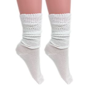 Women's Extra-Thin Cotton Lightweight Slouch <b>Socks</b> 1 Pair Scrunchy Design - Product Image 1