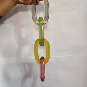 Decoración de Pared Acrílica, Cadena Colgante Art Deco con Diseño Floral, Paquete de Varias Piezas, Decoración de Habitación, Artesanía de Resina - Product Image 1