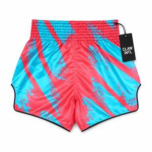 Pantalones Cortos de Boxeo Unisex, Rojos y Azules con Estampado Diagonal, Transpirables, de Secado Rápido, Poliéster/Algodón, Impresión Digital, Ropa Deportiva sin Costuras - Product Image 3